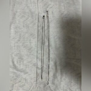 2 - Sterling Silver chain necklaces